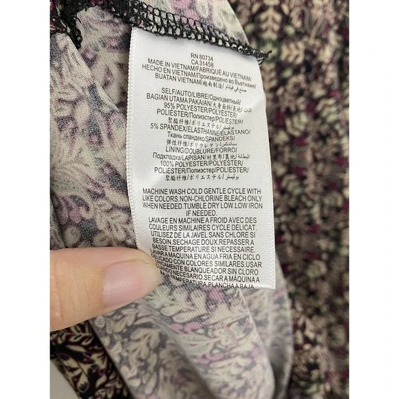 BCBGeneration Womens Black Sleeveless Knit Floral Casual Midi Dress Size M New - Picture 5 of 7